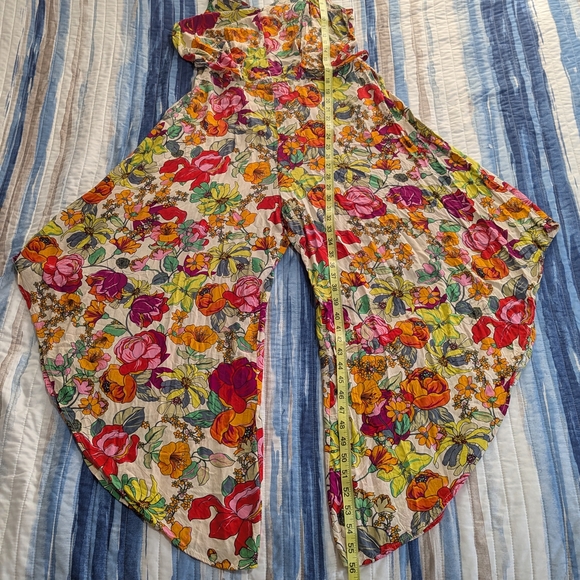 MSK Red and Yellow Asymmetrical High-Low Jumpsuit - Picture 4 of 7